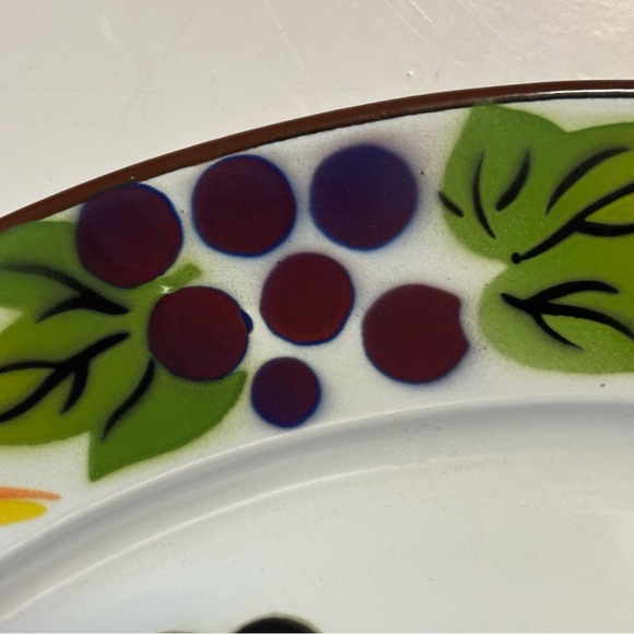 VTG 60/70’s Bright Colored Enamelware Metal Thanksgiving Turkey Serving Platter - Picture 5 of 11